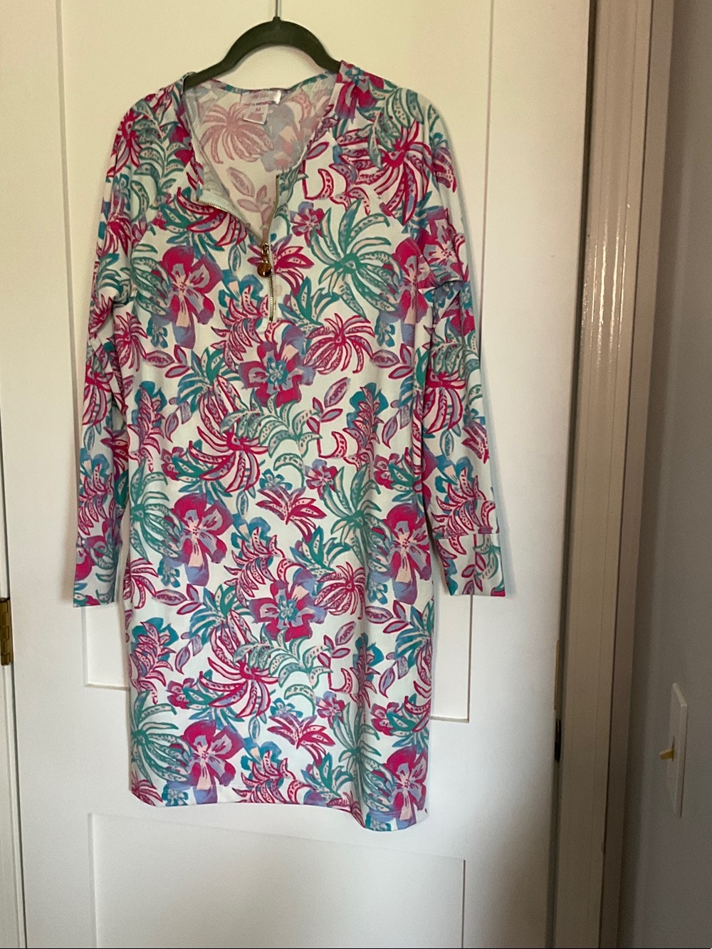 Stella Parker Collection Floral Print Women’s Dress - Pink/Teal